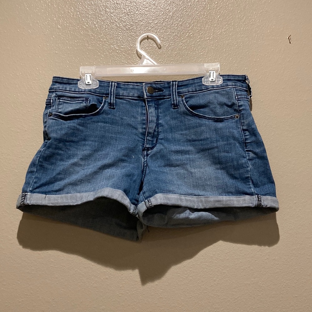universal thread mid waist denim shorts, size 12/31